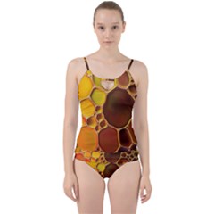 Abstract Oil Painting Cut Out Top Tankini Set by Excel