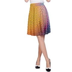 Rain Drop Abstract Design A-line Skirt