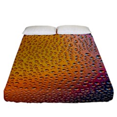 Rain Drop Abstract Design Fitted Sheet (california King Size) by Excel