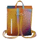 Rain Drop Abstract Design Flap Top Backpack View3