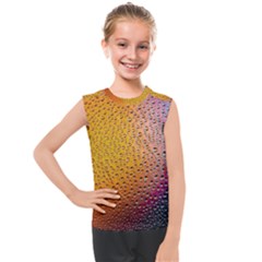 Rain Drop Abstract Design Kids  Mesh Tank Top by Excel