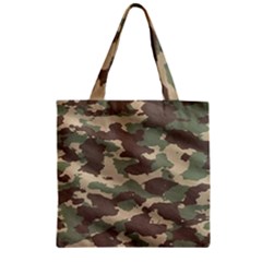 Camouflage Design Zipper Grocery Tote Bag