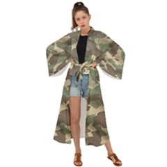 Camouflage Design Maxi Kimono by Excel