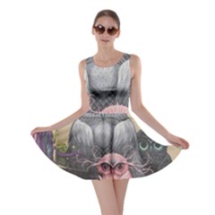 Graffiti Owl Design Skater Dress