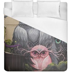 Graffiti Owl Design Duvet Cover (King Size)