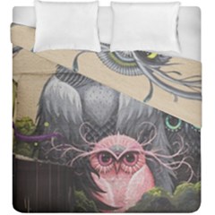 Graffiti Owl Design Duvet Cover Double Side (King Size)