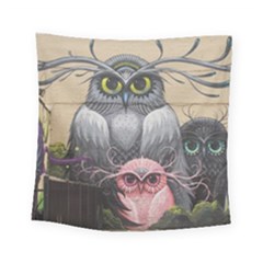 Graffiti Owl Design Square Tapestry (Small)