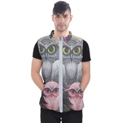 Graffiti Owl Design Men s Puffer Vest