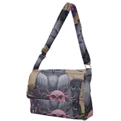 Graffiti Owl Design Full Print Messenger Bag (S)