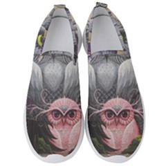 Graffiti Owl Design Men s Slip On Sneakers