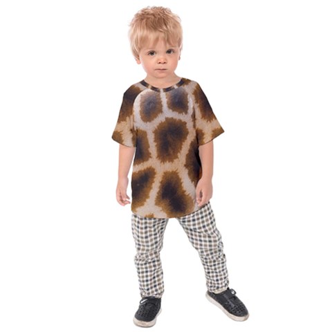 Giraffe Skin Design Kids  Raglan Tee by Excel