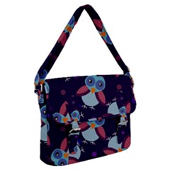 Owl-pattern-background Buckle Messenger Bag by Simbadda