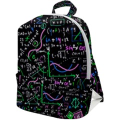 Math-linear-mathematics-education-circle-background Zip Up Backpack by Simbadda