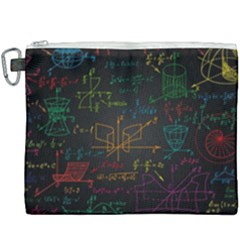 Mathematical-colorful-formulas-drawn-by-hand-black-chalkboard Canvas Cosmetic Bag (xxxl) by Simbadda