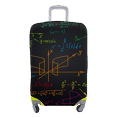 Mathematical-colorful-formulas-drawn-by-hand-black-chalkboard Luggage Cover (small) by Simbadda