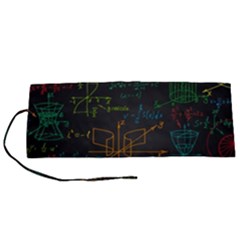 Mathematical-colorful-formulas-drawn-by-hand-black-chalkboard Roll Up Canvas Pencil Holder (s) by Simbadda