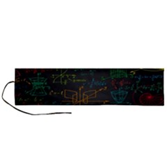 Mathematical-colorful-formulas-drawn-by-hand-black-chalkboard Roll Up Canvas Pencil Holder (l) by Simbadda