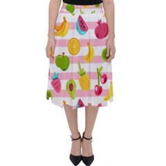 Tropical-fruits-berries-seamless-pattern Classic Midi Skirt by Simbadda