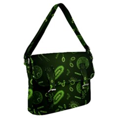 Bacteria-virus-seamless-pattern-inversion Buckle Messenger Bag by Simbadda