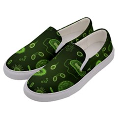 Bacteria-virus-seamless-pattern-inversion Men s Canvas Slip Ons by Simbadda