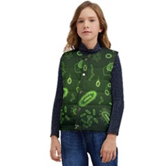 Bacteria-virus-seamless-pattern-inversion Kid s Button Up Puffer Vest	 by Simbadda