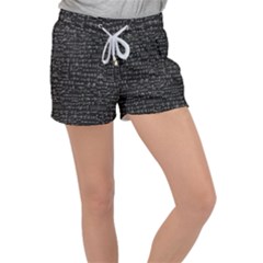 Math-equations-formulas-pattern Women s Velour Lounge Shorts