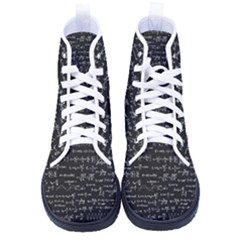 Math-equations-formulas-pattern Kid s High-Top Canvas Sneakers