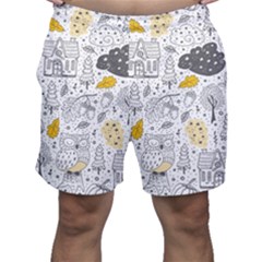 Doodle-seamless-pattern-with-autumn-elements Men s Shorts by Simbadda