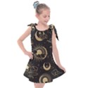 Asian-seamless-pattern-with-clouds-moon-sun-stars-vector-collection-oriental-chinese-japanese-korean Kids  Tie Up Tunic Dress View1