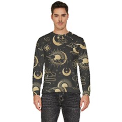 Asian-seamless-pattern-with-clouds-moon-sun-stars-vector-collection-oriental-chinese-japanese-korean Men s Fleece Sweatshirt by Simbadda