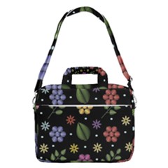 Embroidery-seamless-pattern-with-flowers Macbook Pro 13  Shoulder Laptop Bag  by Simbadda