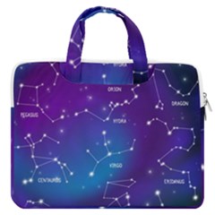 Realistic-night-sky-poster-with-constellations Macbook Pro 16  Double Pocket Laptop Bag  by Simbadda