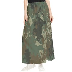 Camouflage-splatters-background Maxi Chiffon Skirt by Simbadda