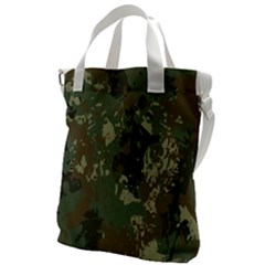 Camouflage-splatters-background Canvas Messenger Bag by Simbadda
