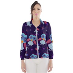 Owl-pattern-background Women s Windbreaker by Simbadda