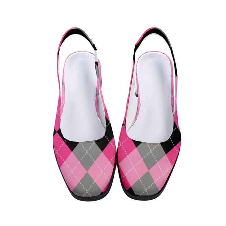 Seamless-argyle-pattern Women s Classic Slingback Heels