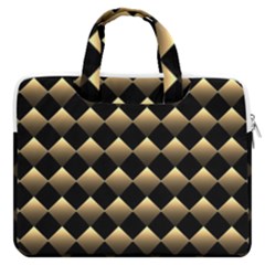 Golden-chess-board-background Macbook Pro 16  Double Pocket Laptop Bag 