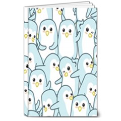 Penguins-pattern 8  X 10  Hardcover Notebook