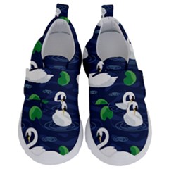 Swan-pattern-elegant-design Kids  Velcro No Lace Shoes
