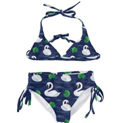 Swan-pattern-elegant-design Kids  Classic Bikini Set