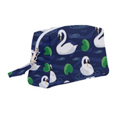 Swan-pattern-elegant-design Wristlet Pouch Bag (Medium)