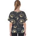 Asian Seamless Pattern With Clouds Moon Sun Stars Vector Collection Oriental Chinese Japanese Korean V-Neck Dolman Drape Top View2