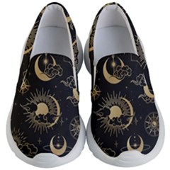 Asian Seamless Pattern With Clouds Moon Sun Stars Vector Collection Oriental Chinese Japanese Korean Kids Lightweight Slip Ons by Grandong