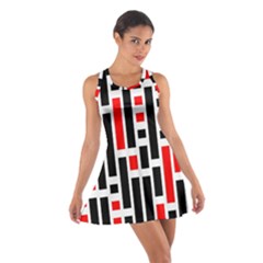 Background Geometric Pattern Cotton Racerback Dress