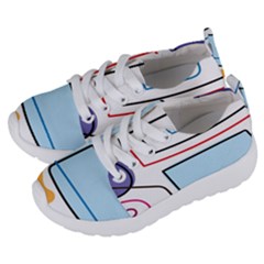 Sketch Line Art Doodles Design Kids  Lightweight Sports Shoes by Grandong