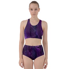 Feather Pattern Texture Form Racer Back Bikini Set by Grandong