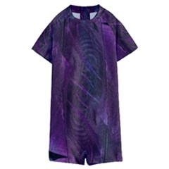 Feather Pattern Texture Form Kids  Boyleg Half Suit Swimwear by Grandong