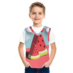 Strawberries Fruit Kids  Basketball Tank Top by Grandong