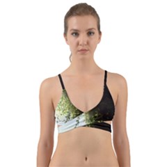 Branch Plant Shrub Green Natural Wrap Around Bikini Top by Grandong