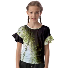 Branch Plant Shrub Green Natural Kids  Cut Out Flutter Sleeves by Grandong